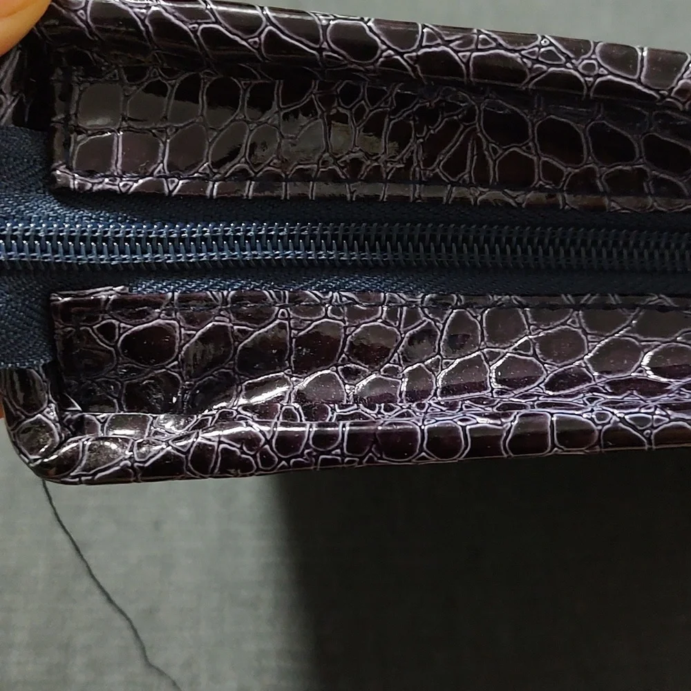 Purplish Faux Alligator Binder